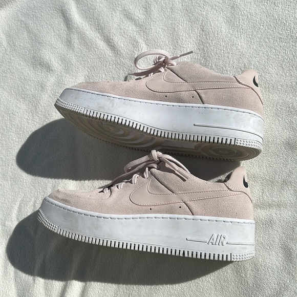 Nike Shoes Light Pink Air Force Ones Platform Poshmark